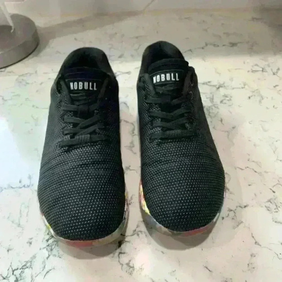 NOBULL Trainer Outwork  Woman’s Size 8.5 Black Design  Floral Low - Picture 1 of 12